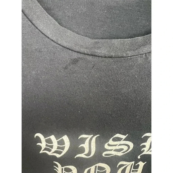 Nili Lotan Women's Black Graphic Muscle Tee "Wish You Were‎ Here" Size S - Picture 4 of 8